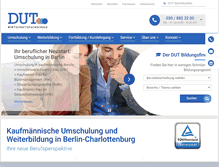 Tablet Screenshot of dut.de